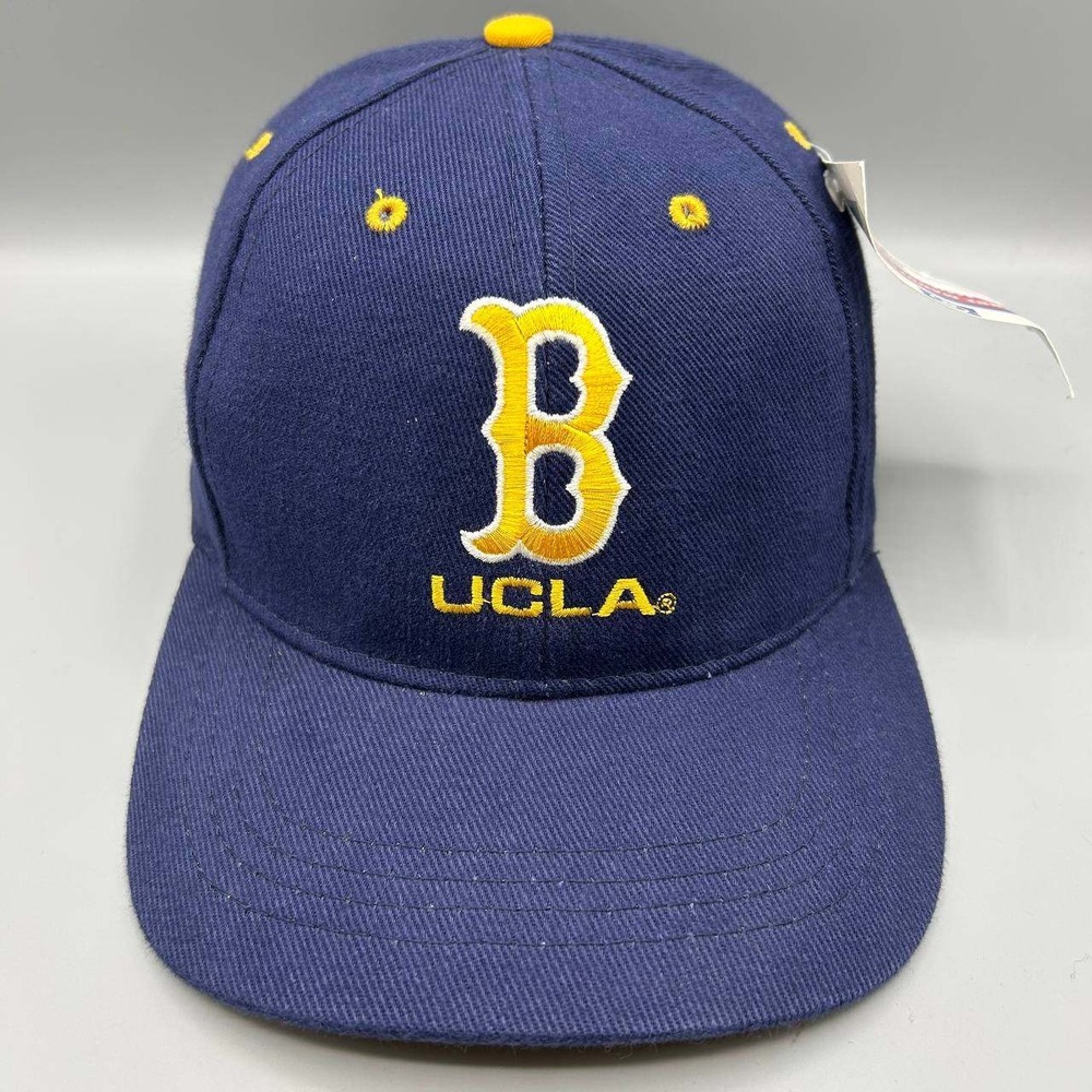 Vintage UCLA Bruins Hat Men Blue Yellow NCAA Headmaster Strap Back Cap New
